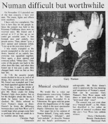 Gary Numan Edmonton Journal Newspaper 1980